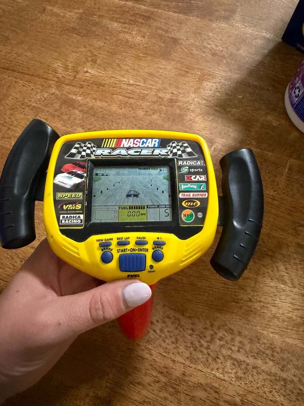 Vintage Radica NASCAR Racer Handheld Electronic Racing Game